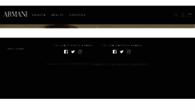 What Armani.com website looked like in 2017 (6 years ago)