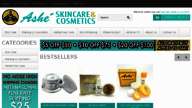 What Asheskincare.com website looked like in 2017 (6 years ago)
