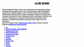What Albidode.info website looked like in 2017 (8 years ago)