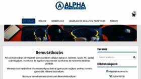 What Alphaszerviz.hu website looked like in 2017 (6 years ago)