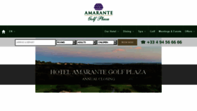 What Amarantegolfplaza.com website looked like in 2017 (6 years ago)