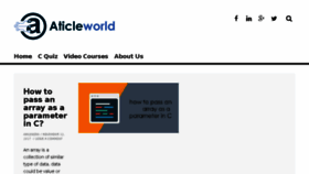 What Aticleworld.com website looked like in 2017 (6 years ago)