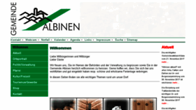 What Albinen.ch website looked like in 2017 (6 years ago)