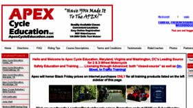 What Apexcycleeducation.com website looked like in 2017 (6 years ago)