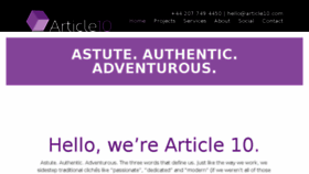 What Article10.com website looked like in 2017 (6 years ago)