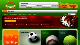 What Arenabets.com website looked like in 2011 (13 years ago)