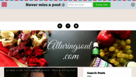 What Alluringsoul.com website looked like in 2017 (6 years ago)