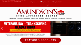 What Amundsonsappliance.com website looked like in 2017 (6 years ago)
