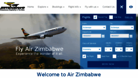 What Airzimbabwe.aero website looked like in 2017 (6 years ago)