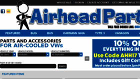 What Airheadparts.com website looked like in 2017 (6 years ago)