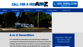 What Atozdemolition.com.au website looked like in 2017 (6 years ago)