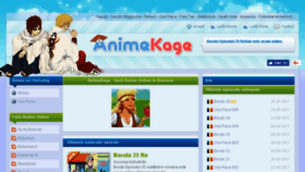 What Animekage.com website looked like in 2017 (6 years ago)