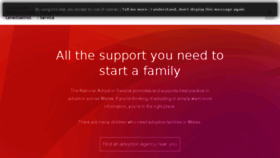 What Adopt-wales.co.uk website looked like in 2017 (6 years ago)