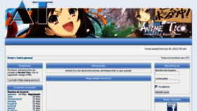 What Anime-tico.com website looked like in 2011 (12 years ago)