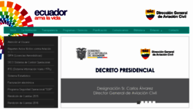 What Aviacioncivil.gob.ec website looked like in 2017 (6 years ago)