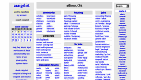 What Athensga.craigslist.org website looked like in 2017 (6 years ago)