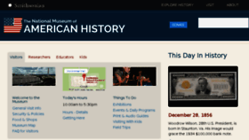 What Americanhistory.si.edu website looked like in 2017 (6 years ago)