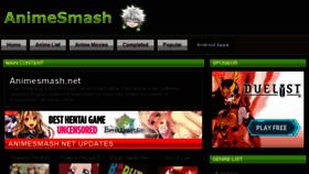 What Animesmash.net website looked like in 2017 (6 years ago)
