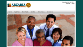 What Arcadiamedicalstaffing.com website looked like in 2017 (6 years ago)