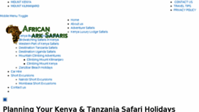 What Africanarksafaris.com website looked like in 2018 (6 years ago)