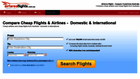 What Airfaresflights.com.au website looked like in 2018 (6 years ago)