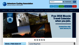 What Adventurecycling.com website looked like in 2018 (6 years ago)