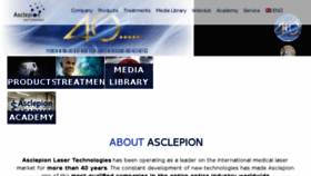 What Asclepion.com website looked like in 2018 (6 years ago)
