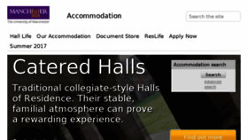 What Accommodation.manchester.ac.uk website looked like in 2018 (6 years ago)