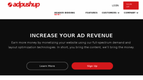 What Adpushup.com website looked like in 2018 (6 years ago)