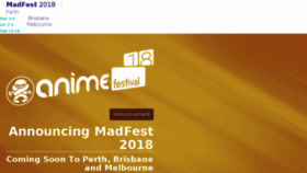 What Animefestival.com.au website looked like in 2018 (6 years ago)