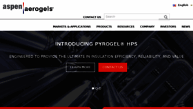 What Aerogel.com website looked like in 2018 (6 years ago)