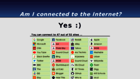 What Amiconnectedtotheinternet.com website looked like in 2018 (6 years ago)