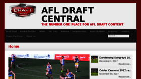 What Afldraftcentral.com.au website looked like in 2018 (6 years ago)