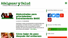 What Adelgazarysalud.com website looked like in 2018 (6 years ago)