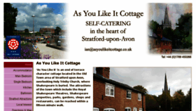 What Asyoulikeitcottage.co.uk website looked like in 2018 (6 years ago)