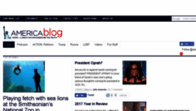 What Americablog.com website looked like in 2018 (6 years ago)
