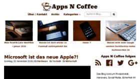 What Appsncoffee.de website looked like in 2018 (6 years ago)