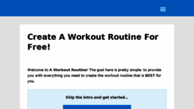 What Aworkoutroutine.com website looked like in 2018 (6 years ago)