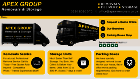 What Apex-removals.co.uk website looked like in 2018 (6 years ago)