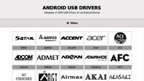 What Androidusbdrivers.com website looked like in 2018 (6 years ago)