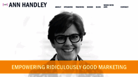 What Annhandley.com website looked like in 2018 (6 years ago)