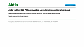 What Aktia.fi website looked like in 2018 (6 years ago)