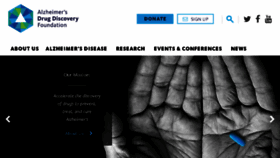 What Alzdiscovery.org website looked like in 2018 (6 years ago)