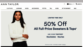 What Anntaylor.com website looked like in 2018 (6 years ago)