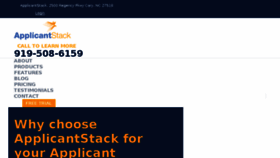 What Applicantstack.com website looked like in 2018 (6 years ago)