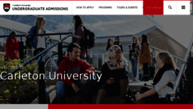What Admissions.carleton.ca website looked like in 2018 (6 years ago)