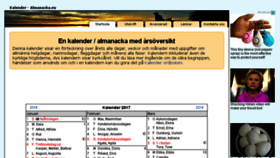 What Almanacka.eu website looked like in 2018 (6 years ago)