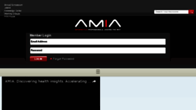 What Amia.org website looked like in 2018 (6 years ago)