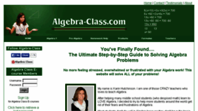 What Algebra-class.com website looked like in 2018 (6 years ago)