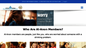 What Al-anon.org website looked like in 2018 (6 years ago)